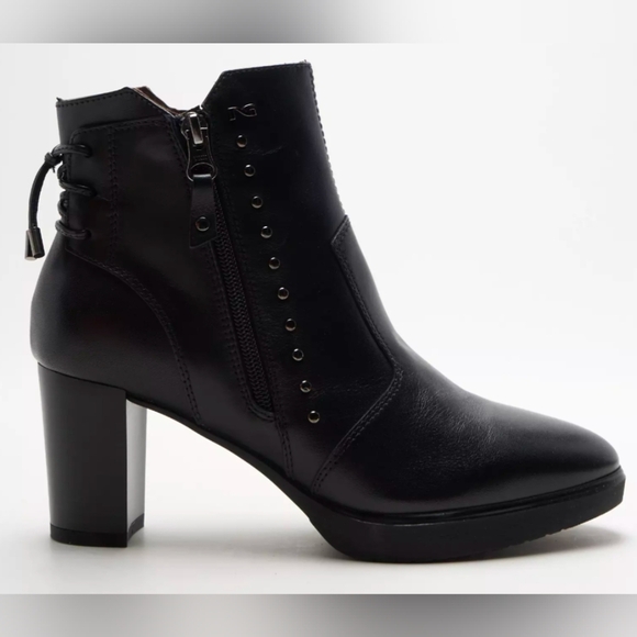 Nero Giandini Leather Heeled Boots 39 Black - Picture 1 of 14